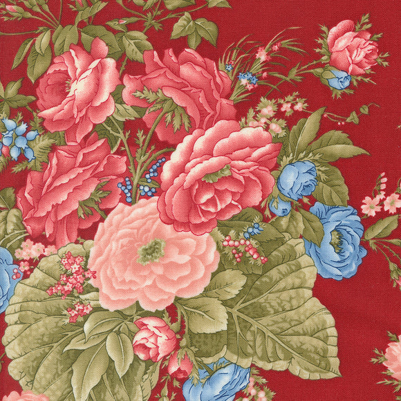 GRAND HAVEN 14980 15 Crimson Floral Minick & Simpson MODA