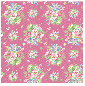 APRIL'S GARDEN 16537 21 Charming Pink Floral April Cornell Benartex