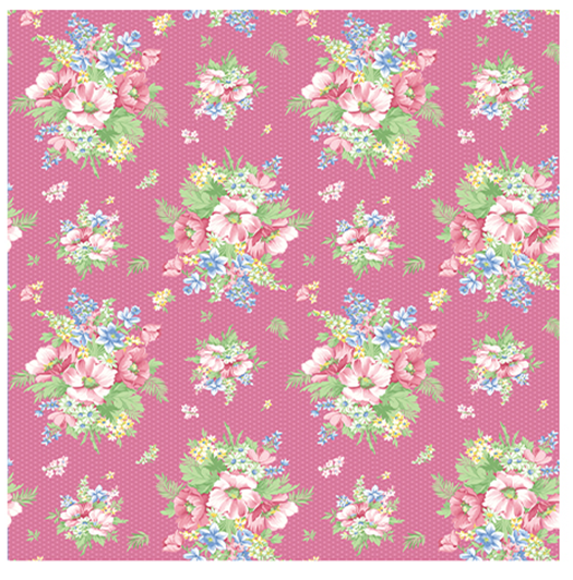 APRIL'S GARDEN 16537 21 Charming Pink Floral April Cornell Benartex