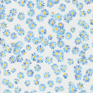 SUNSHINE AND BLUE SKIES 39827 11 Water Blue Floral Create Joy Project MODA