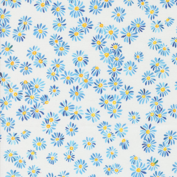 SUNSHINE AND BLUE SKIES 39827 11 Water Blue Floral Create Joy Project MODA