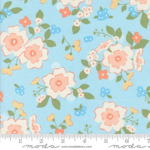 DAINTY MEADOW 31740 22 Sky Blue Floral Heather Briggs MODA