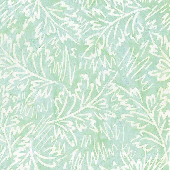 SCRIBBLES BATIK 83081 65 Seafoam Leaves Banyan Batik