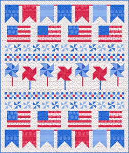 HOLIDAY AMERICANA KIT20760 Kit Throw Stacy Iest Hsu MODA