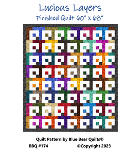 BBQ 174 LUSCIOUS LAYERS Pattern Quilt Blue Bear Quilts