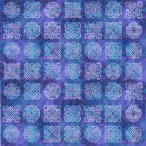 CELTIC ROOTS DP 27272 88 Purple Multi Celtic Blocks Stonehenge Northcott