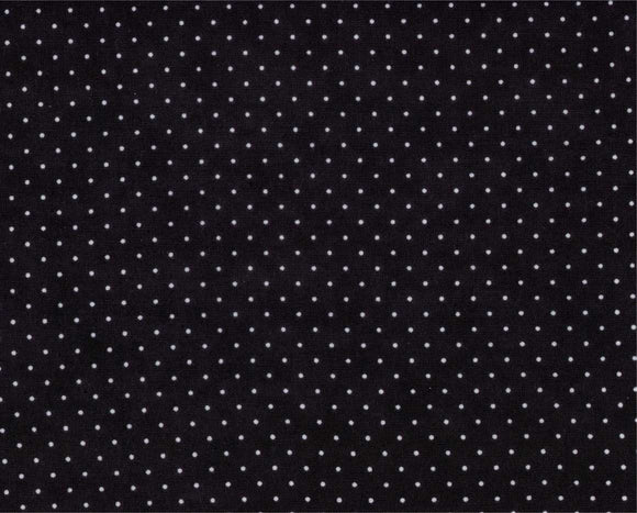 ESSENTIAL DOTS 8654 41 White Dots Jet Black MODA BASICS